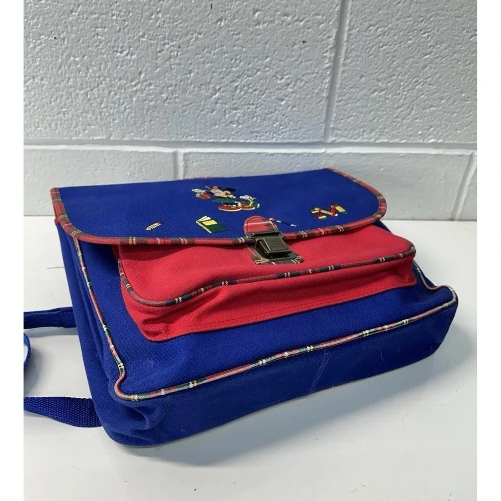 Vintage Minnie Mouse School Girl Square Disney Mini Kids Flip Top Backpack